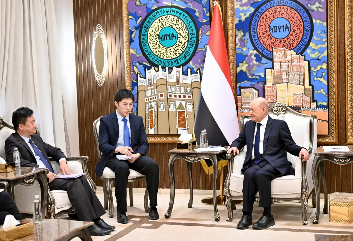 العليمي يبحث مع الصين وروسيا واليابان تعزيز العلاقات ويحذر من تهديدات الحوثيين للملاحة